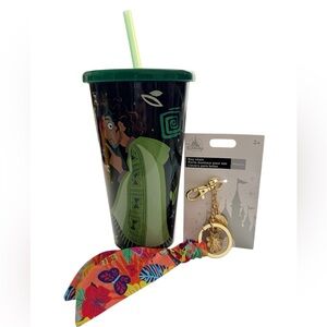 Disney Encanto Bruno 20 oz Tumbler + Gold Keychain & Scarf Bundle — NEW ✨